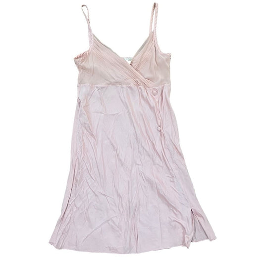 Vintage Victoria's Secret Womens Size M Blush Pink 100% Pure Silk Night Gown