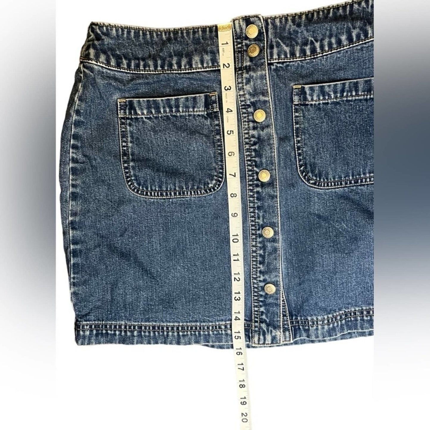 GAP Womens Size 8 Mini Denim Front Button Up Mini Skirt