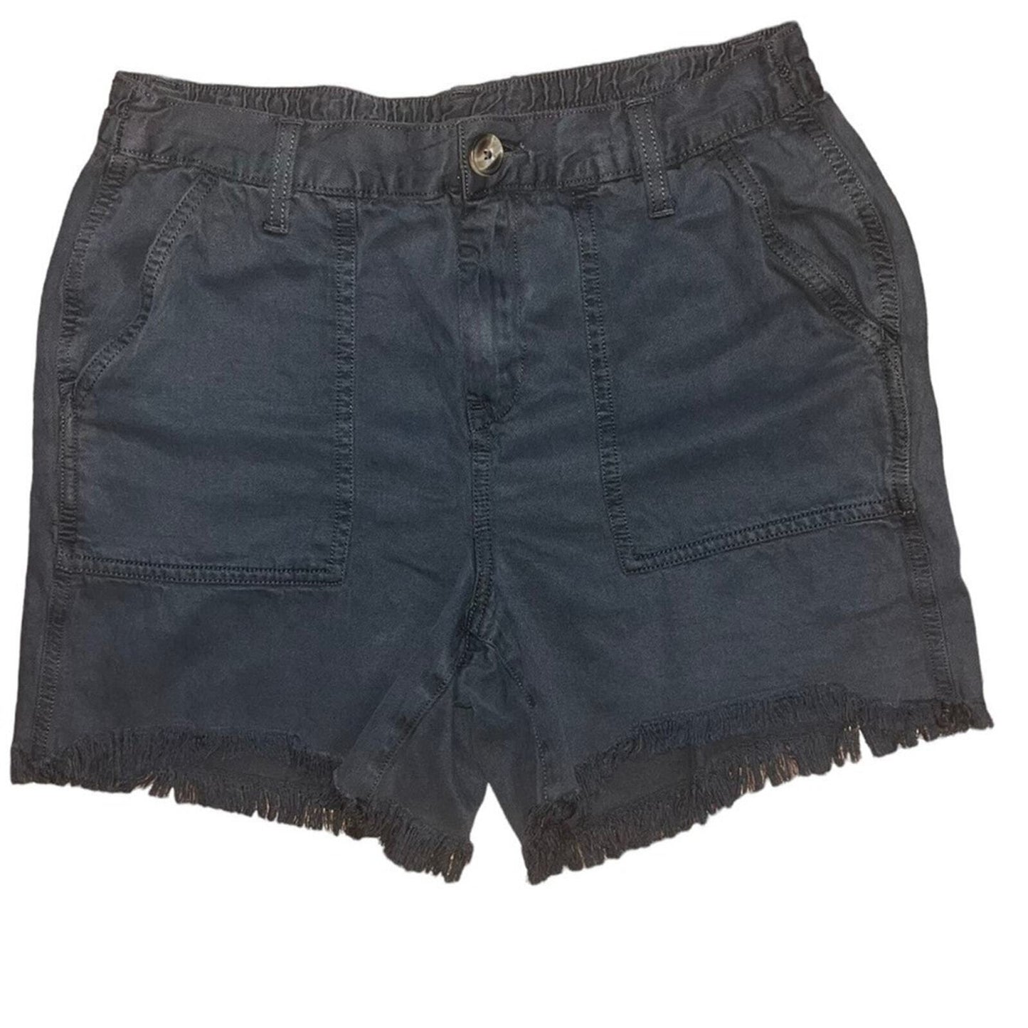 Aerie Womens Black Elastic Band Cut Off Shorts Size Small