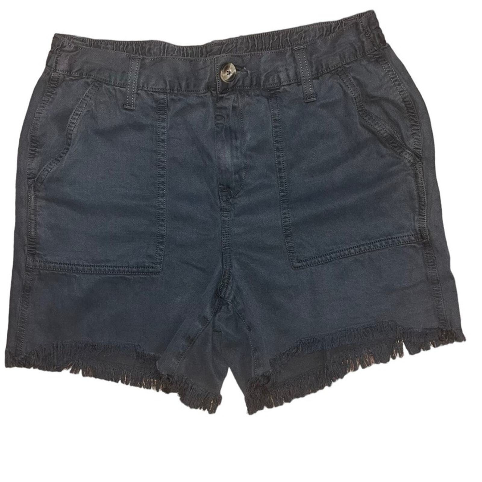 Aerie Womens Black Elastic Band Cut Off Shorts Size Small