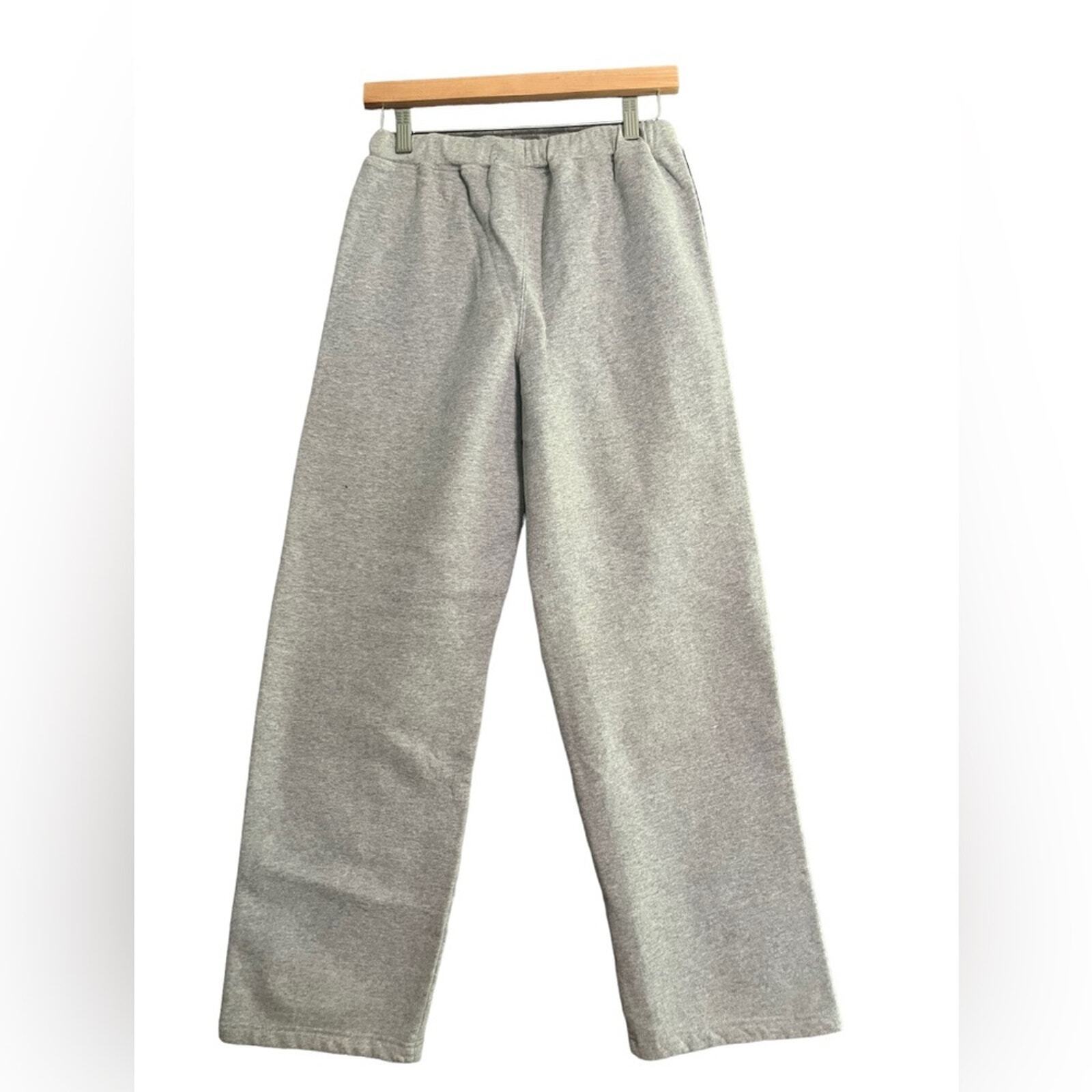 Land's End Boys Size 18 Gray Side Stripe Straight Leg Athletic Pants