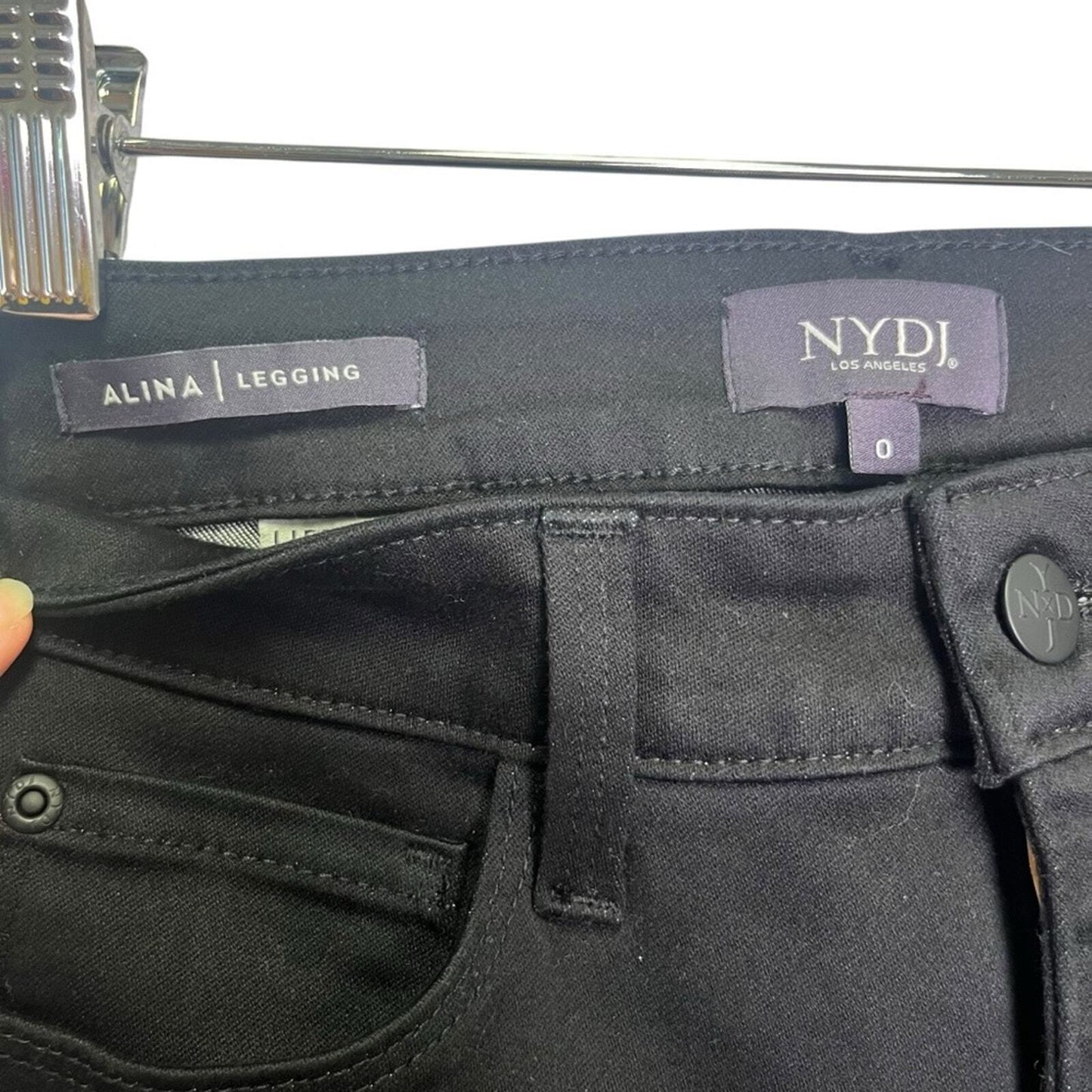 NYDJ Womens Size 0 Black Alina Legging  Jeans
