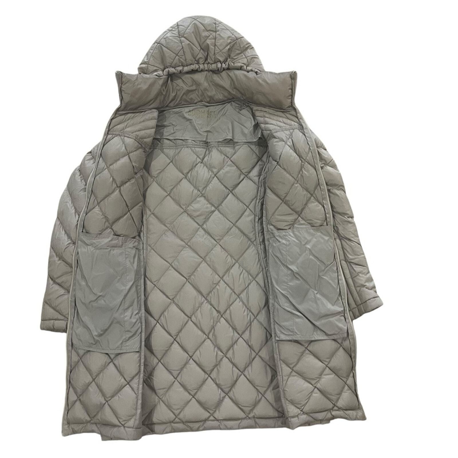 Michael Kors Women Tan Medium Lightweight Diamond Quilted Hooded Down Fill Coat