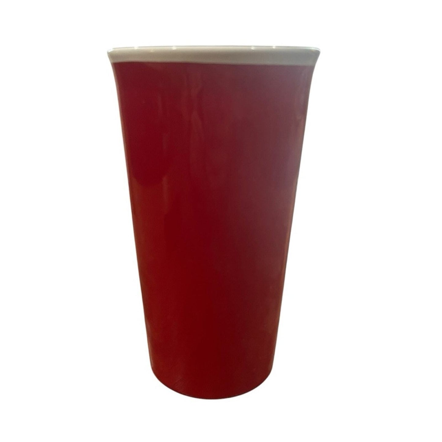 Starbucks Coffee 2017 Red & White Travel Mug with Green Mermaid & Handle14.3oz