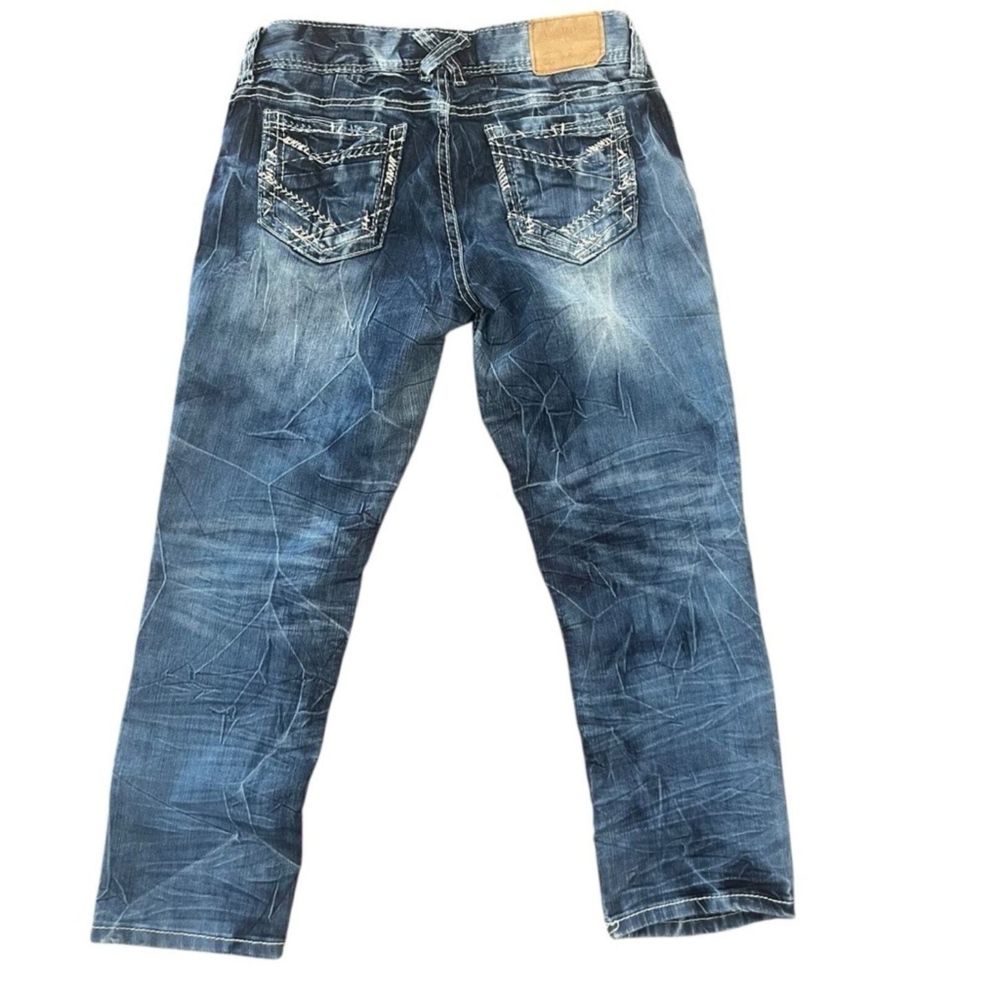 Amethyst Womens 9 Acid Wash Medium Wash Denim Capri Jeans