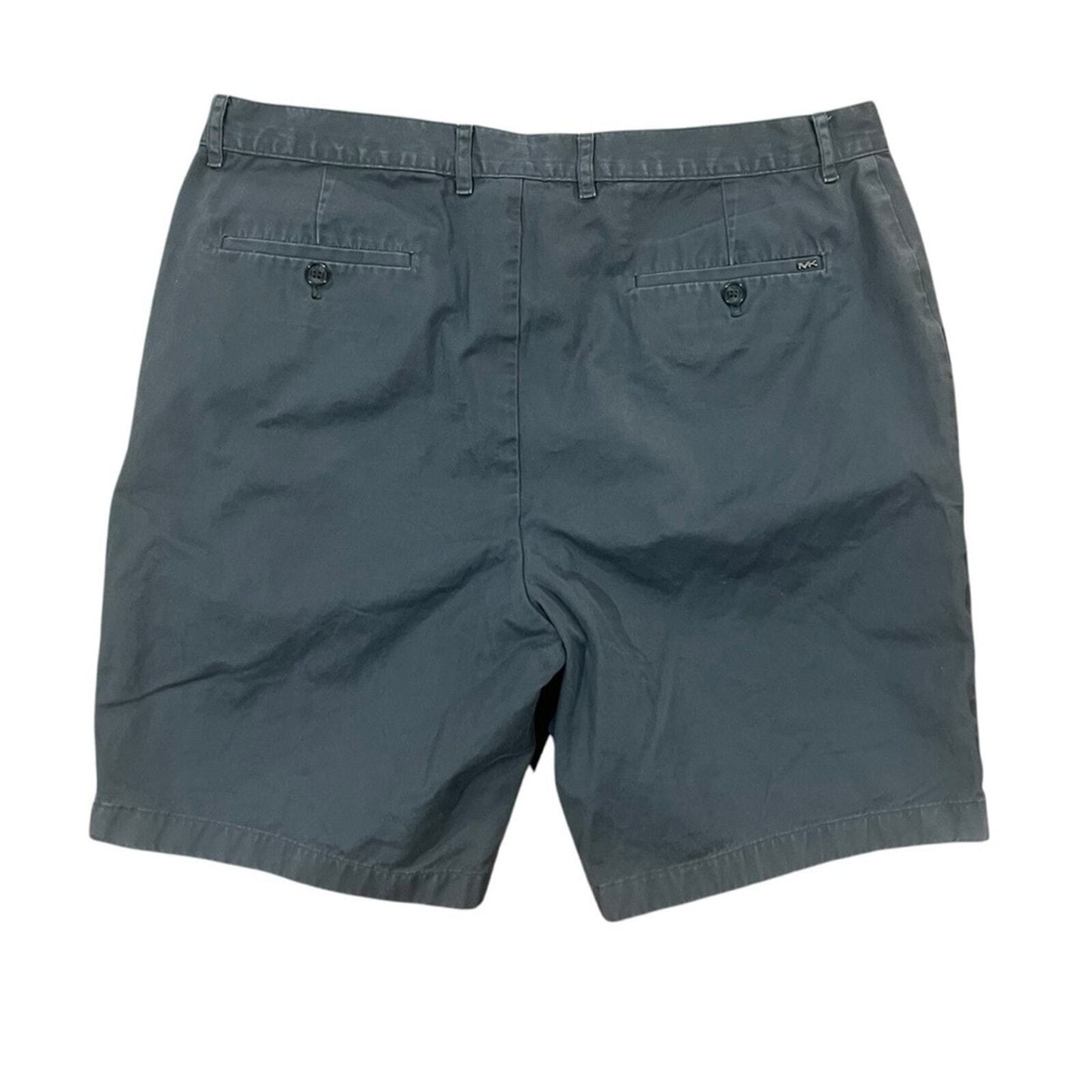 Michael Kors Mens 36 Blue Gray Flat Front 4 Pocket Chino Shorts