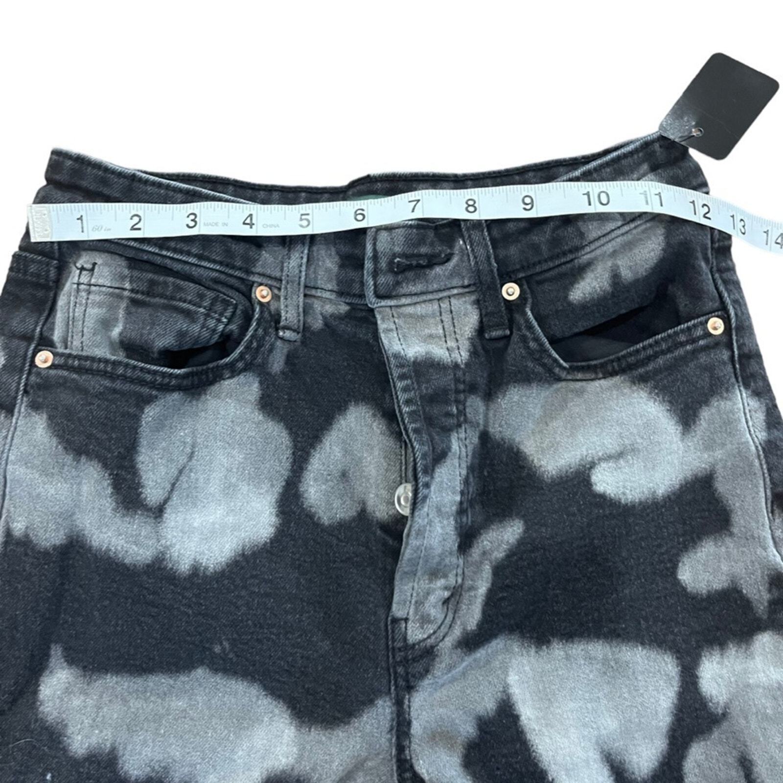 Wild Fable Women's Size 6 Super High Rise Straight Button Fly Gray Black Jeans