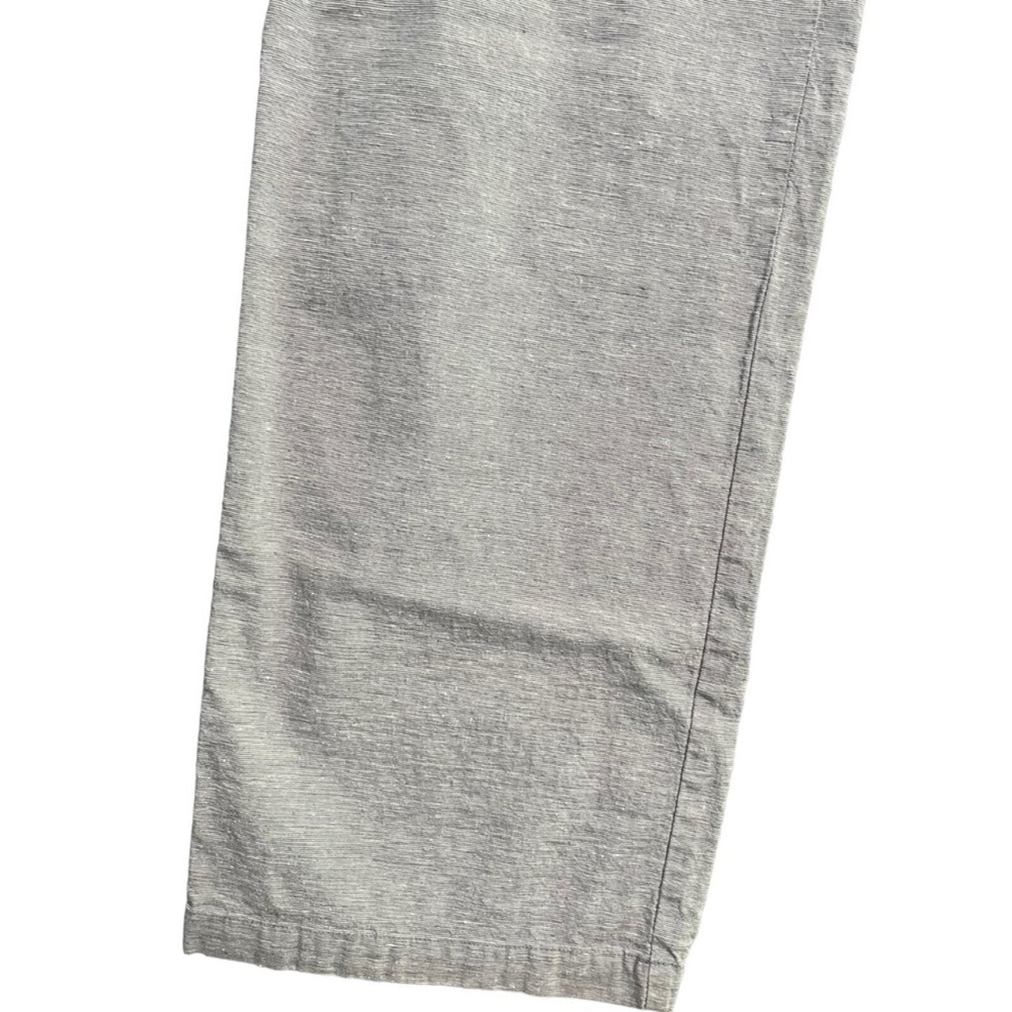 Merona Womens Pants Size Small Linen Blend Blue Drawstring Front Pocket 