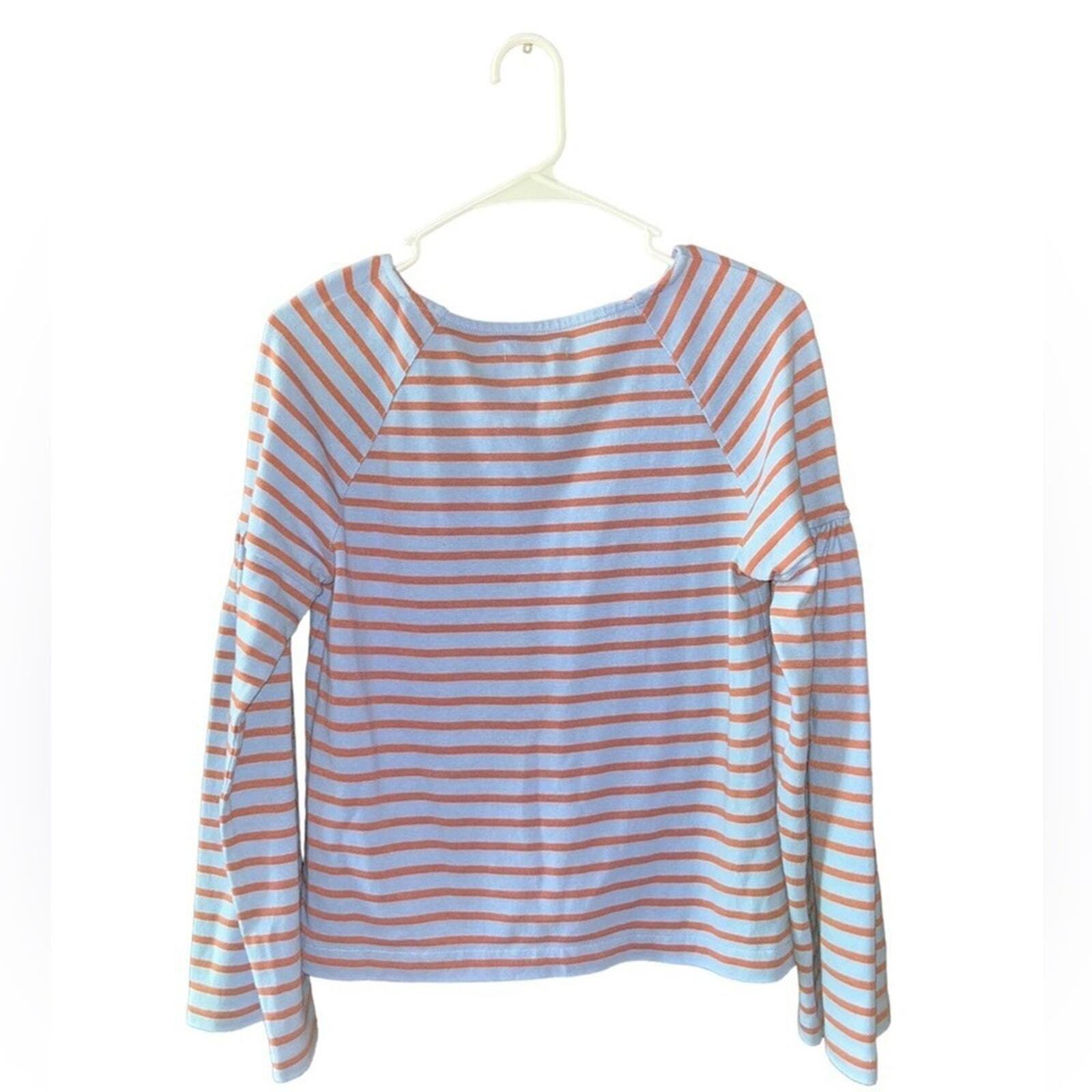 Madewell Womens Size XS Striped Flared Long Sleeve Shirt 