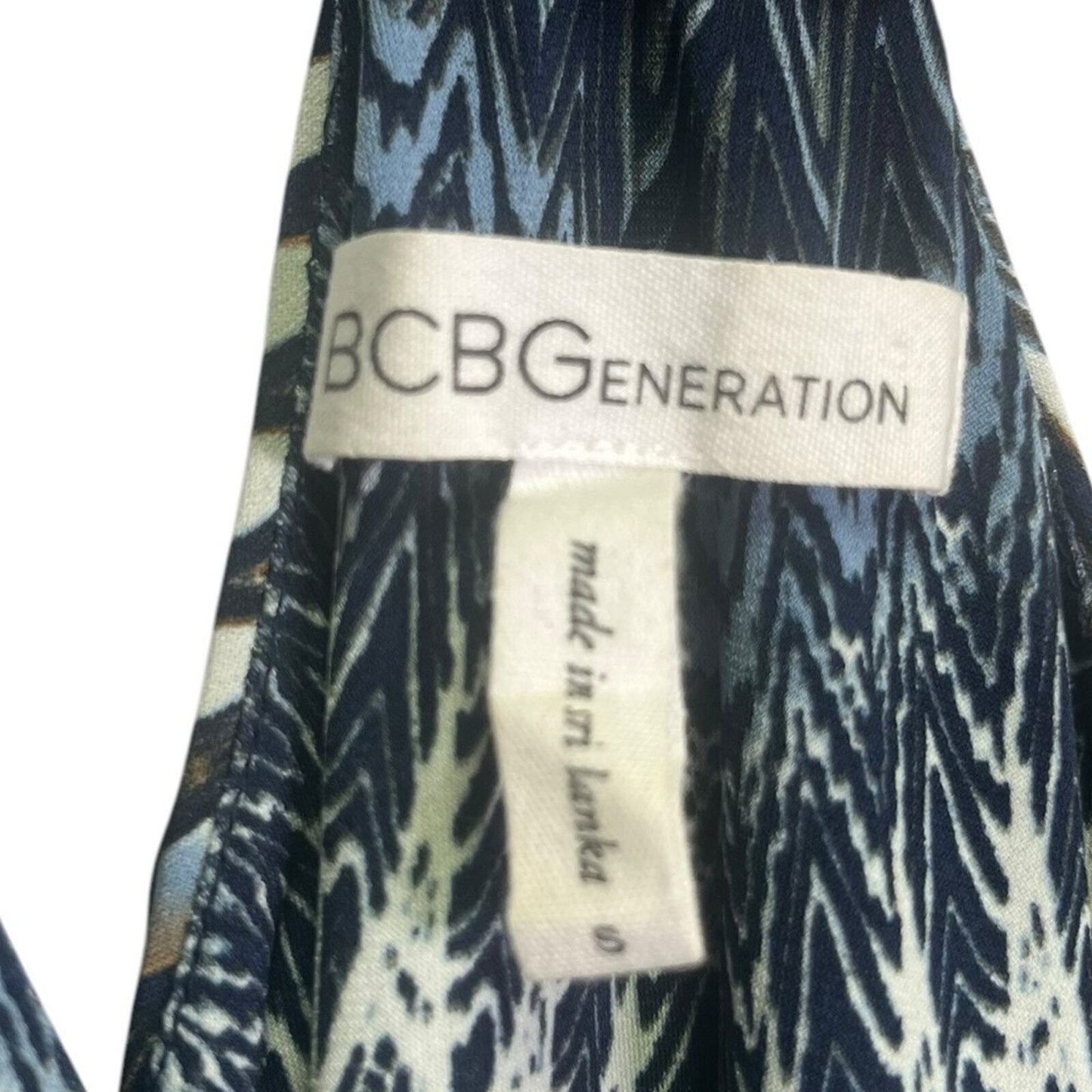 BCBGeneration Womens Small Multicolor Sleeveless Pocketed Zig Zag Mini Dress
