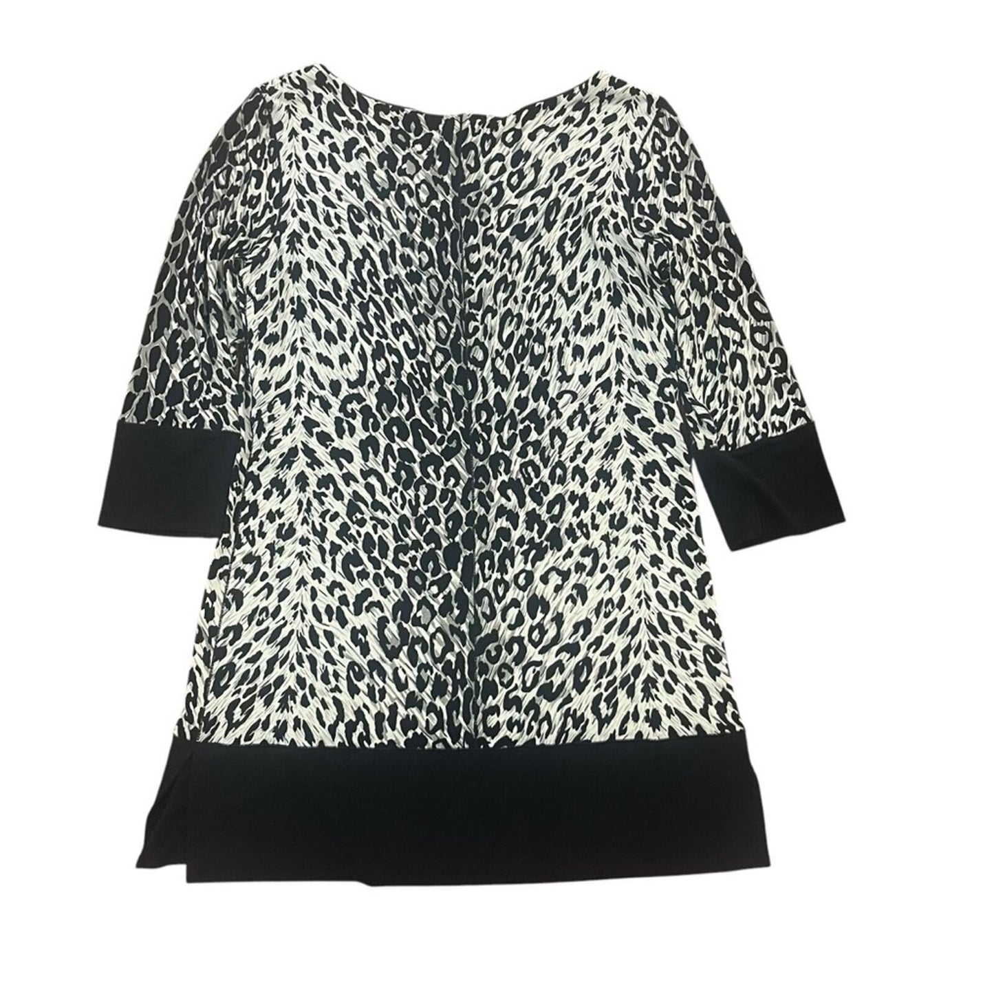 Eva Varro Womens Cheetah Black & Gray 3/4 Sleeve Tunic Top Size Medium