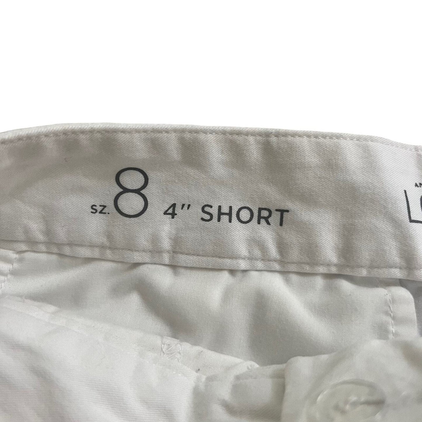 Ann Taylor Loft Womens Size 8 White 4" Flat Front Casual Shorts