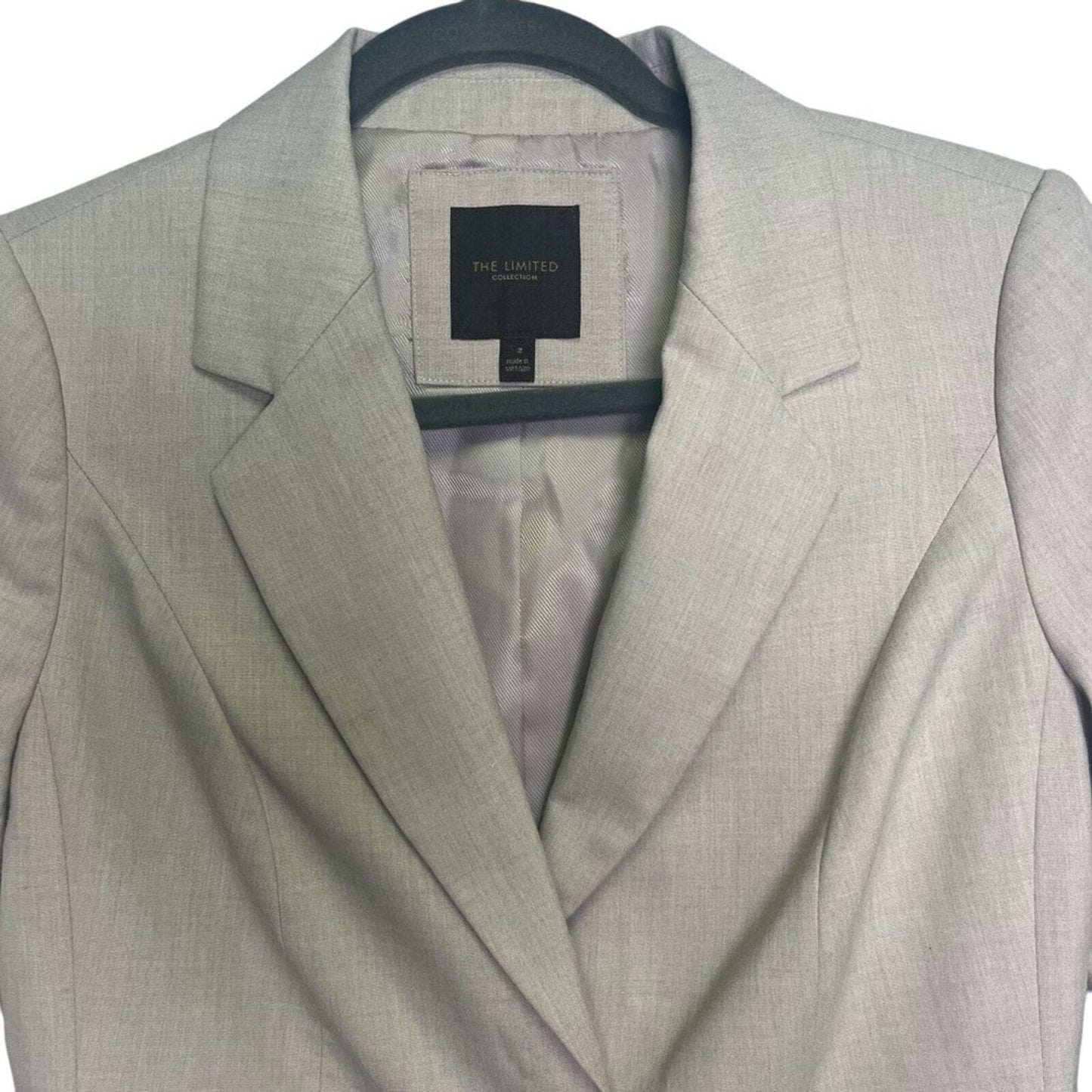 The Limited Collection Womens Size 2 Gray 2 Button Long Sleeve Blazer