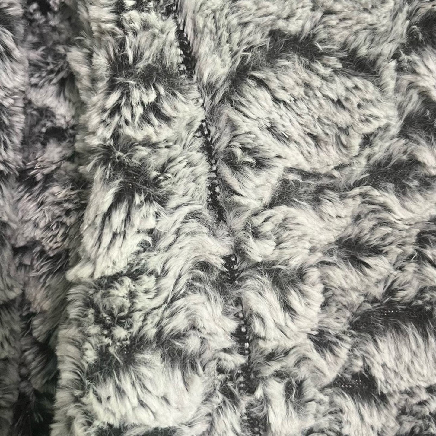 Simply Southern Womens Large Gray Bubble Fur 1/4 Zip Front Pockets Pullover