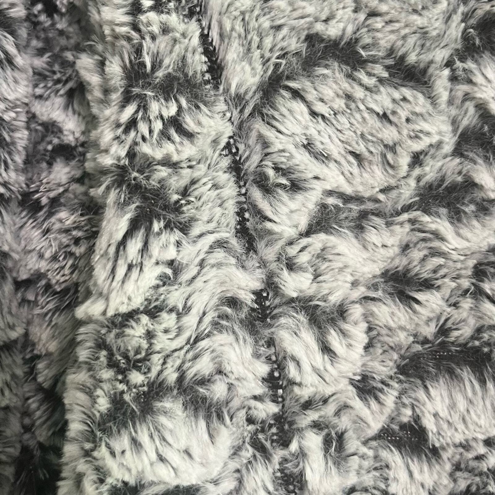 Simply Southern Womens Large Gray Bubble Fur 1/4 Zip Front Pockets Pullover