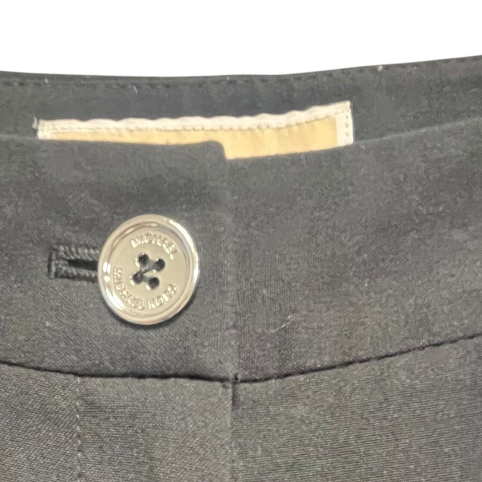 Michael Kors Womens Size 10 Black Casual Pleated Front Pants Slacks