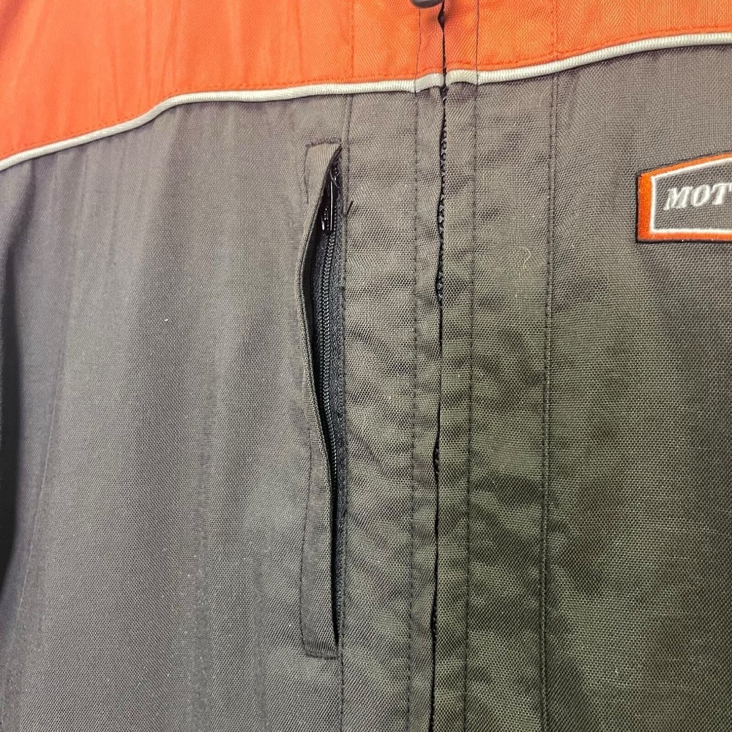 Harley Davidson 2008 Size Medium Orange Black Long Sleeve Lightweight Jacket