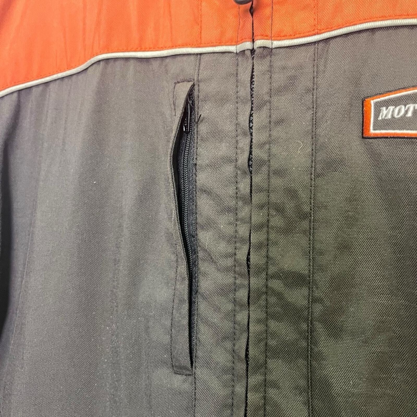 Harley Davidson 2008 Size Medium Orange Black Long Sleeve Lightweight Jacket