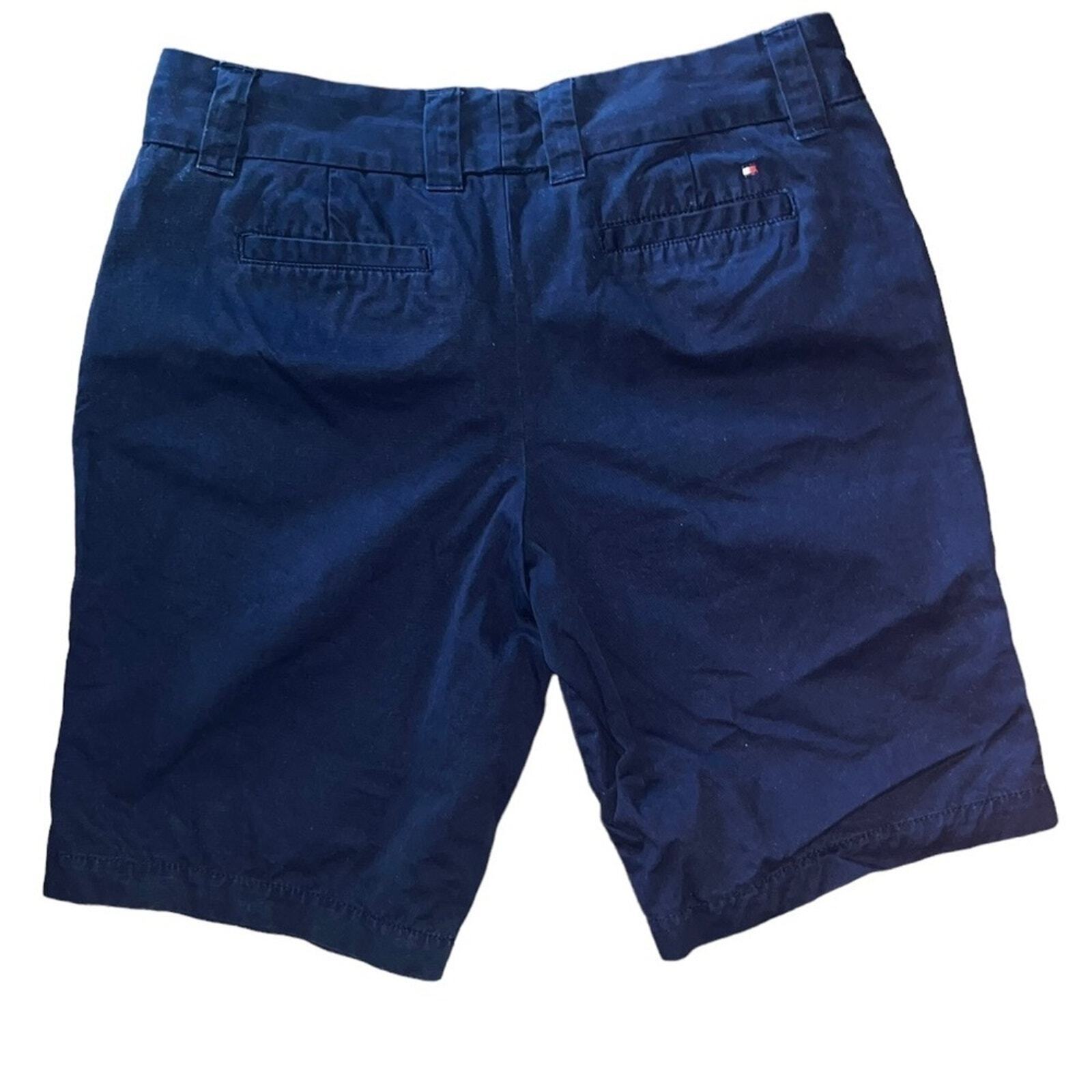 Tommy Hilfiger Women’s Navy Flat Front Chino Shorts Size 8​
