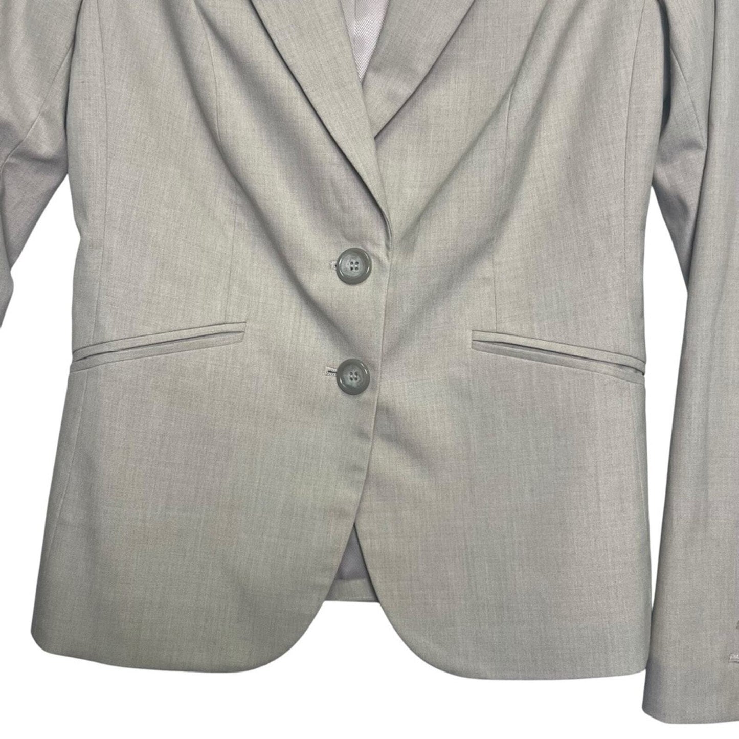 The Limited Collection Womens Size 2 Gray 2 Button Long Sleeve Blazer