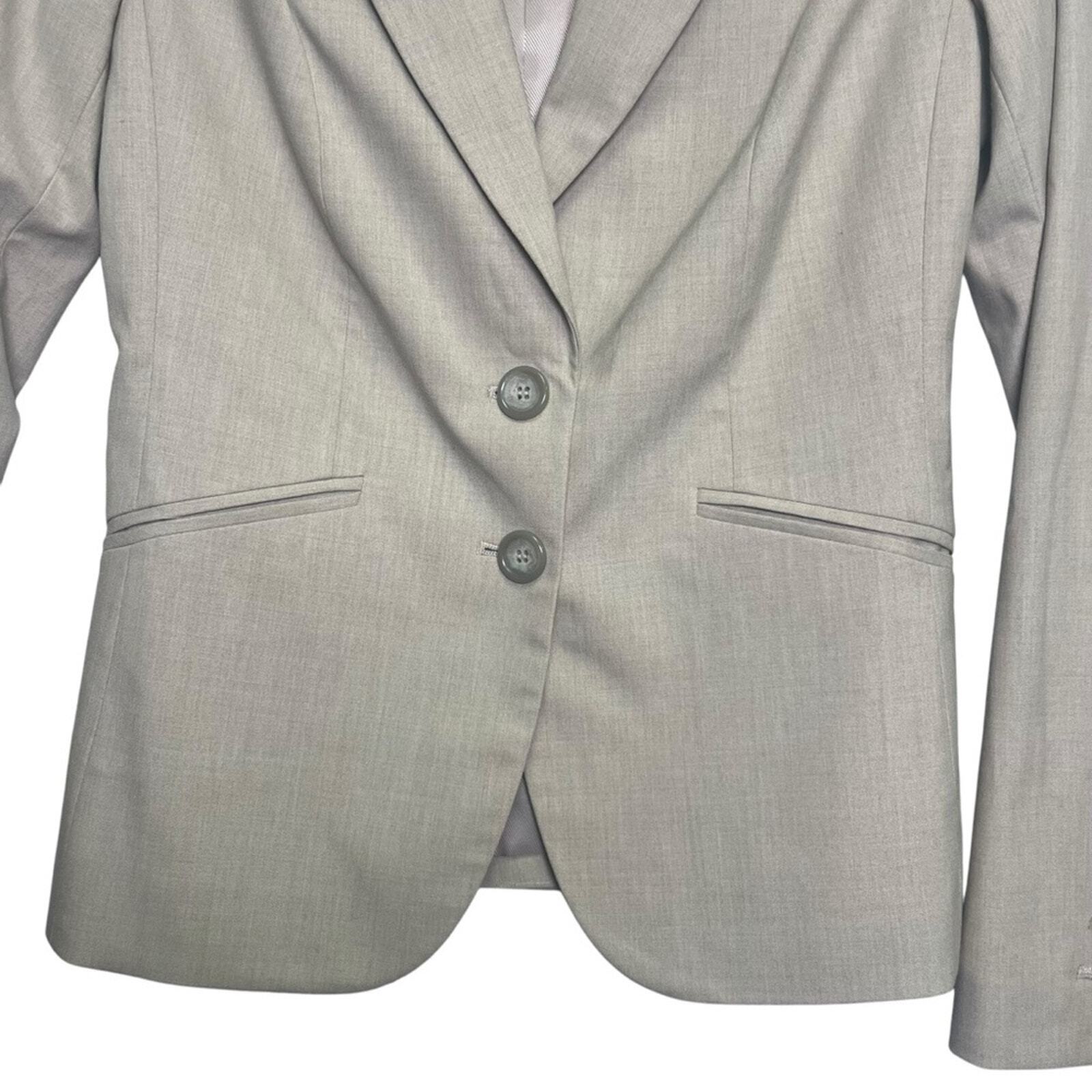 The Limited Collection Womens Size 2 Gray 2 Button Long Sleeve Blazer