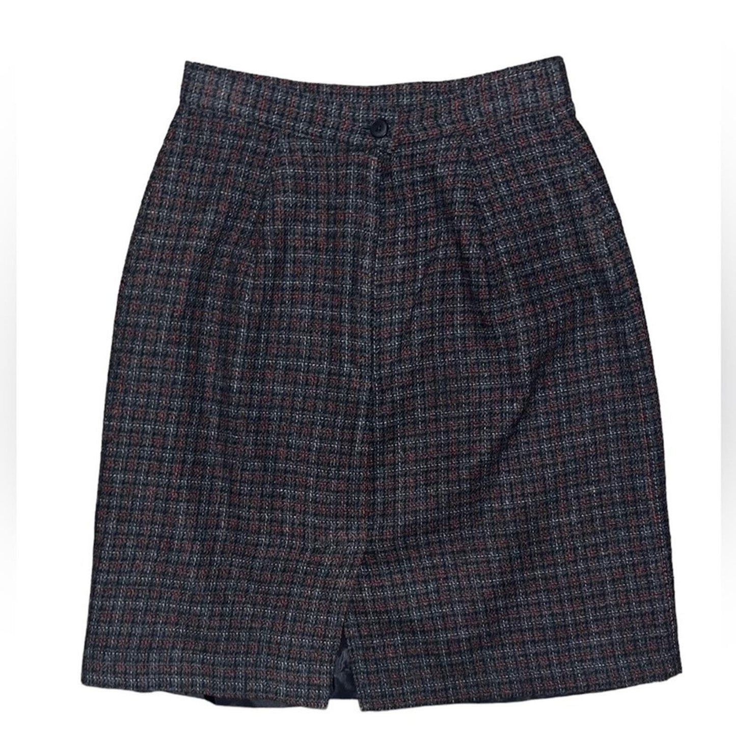 Mini Plaid Womens Size 6 Wool Polyester Red Gray Black Mini Skirt