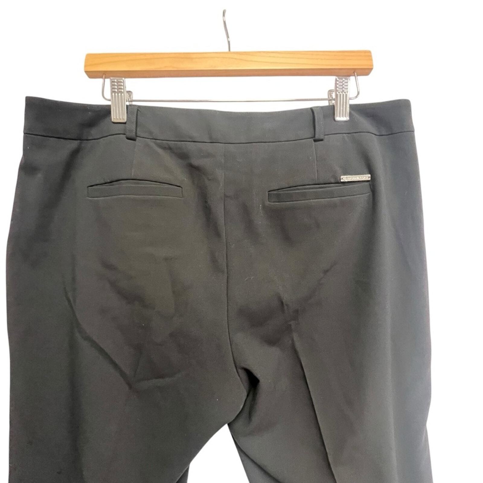 Michael Kors Womens Size 10 Black Casual Pleated Front Pants Slacks