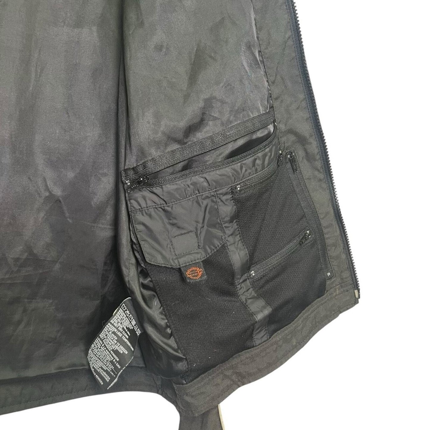Harley Davidson 2008 Size Medium Orange Black Long Sleeve Lightweight Jacket