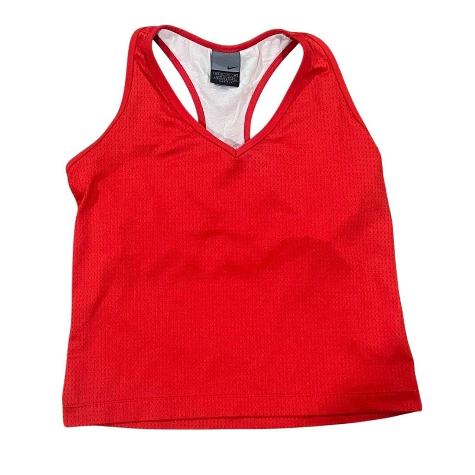 NIKE Womens Size Medium Cropped V Neck Mesh Lined Athletic Sports Workout Top