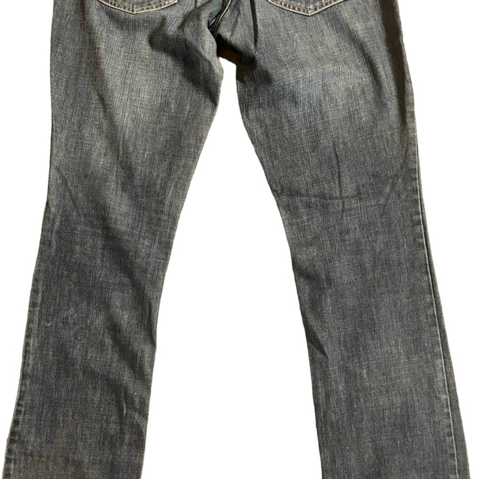 American Eagle Womens 77 Straight 8 Long Medium Wash Denim Jeans