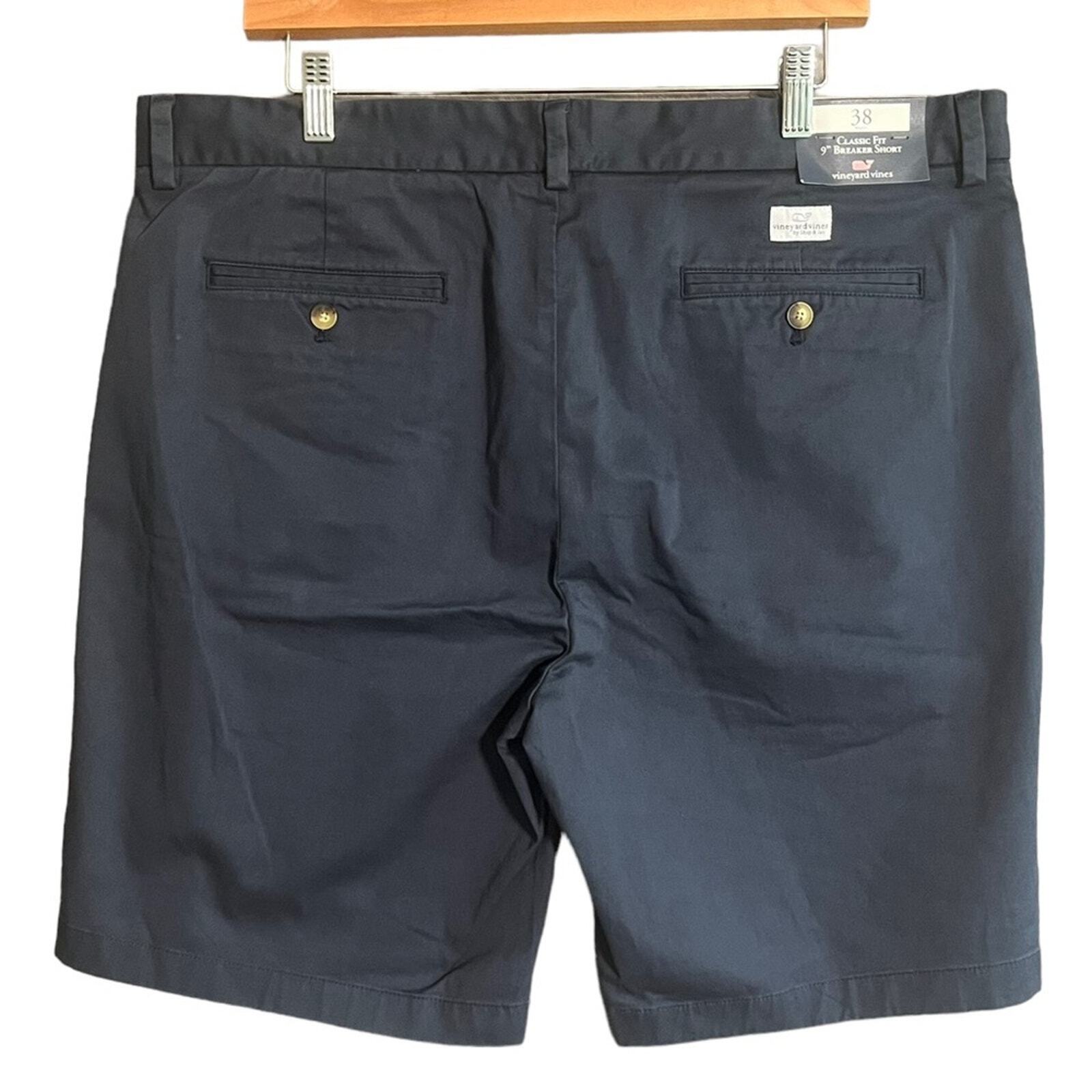 Vineyard Vines Mens 38 Flat Front Navy Classic Fit 9" Breaker Shorts NWT