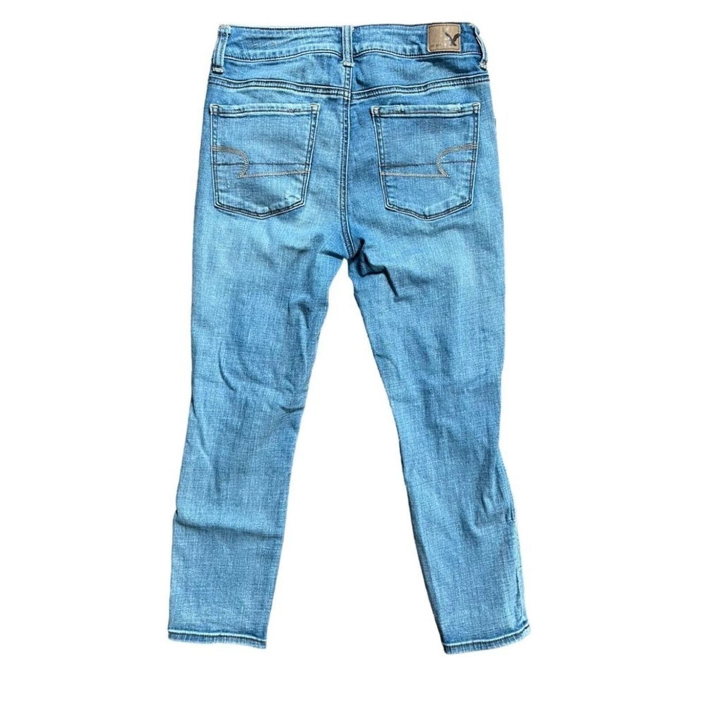 American Eagle Womens Size 4 Hi Rise Distressed Jegging Crop 