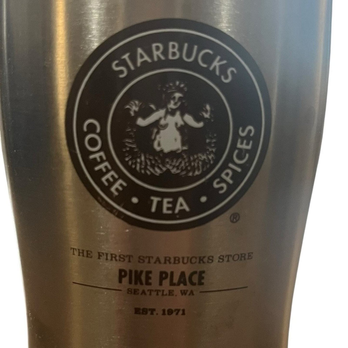 Starbucks Coffee Pike Place 2008 Stainless Steel Tumbler No Top