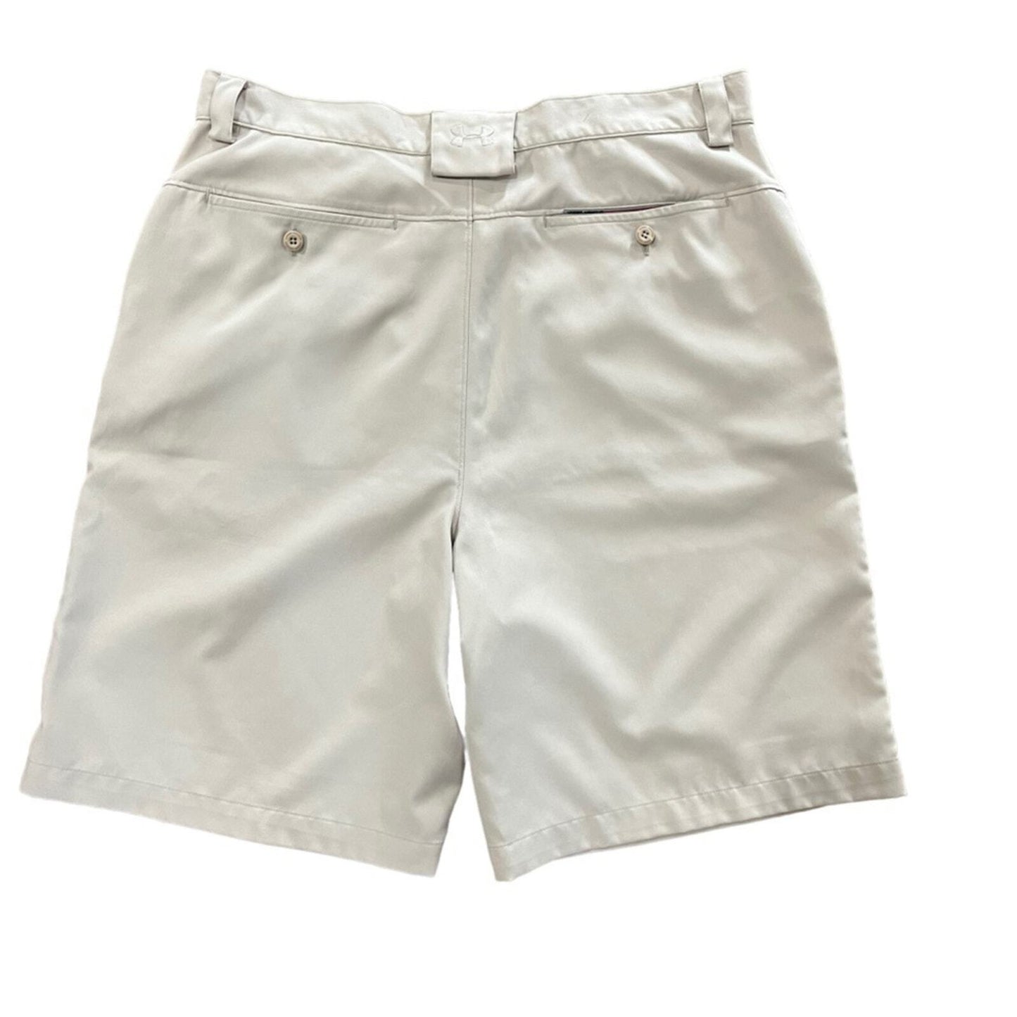 Under Armour Men's Khaki Flat Front Casual Shorts 36R
