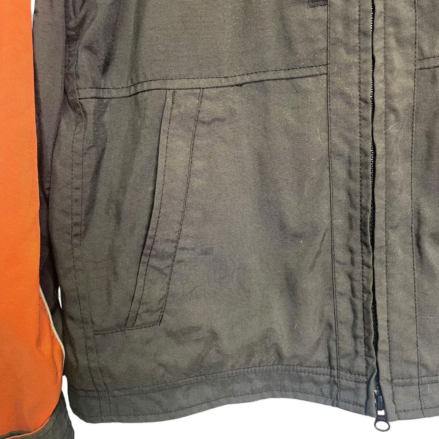 Harley Davidson 2008 Size Medium Orange Black Long Sleeve Lightweight Jacket