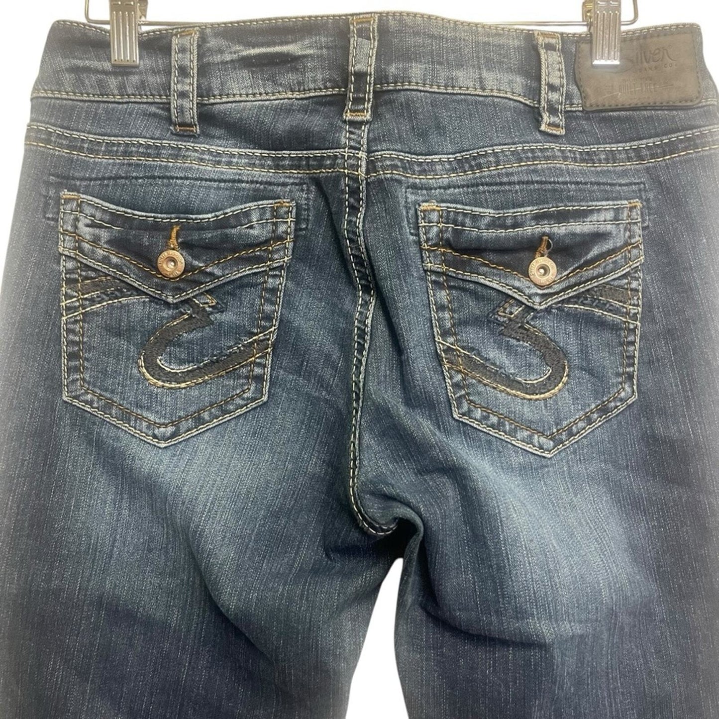 Silver Jeans Co Womens Suki Mid Boot Super Stretch Size 32x31 Medium Wash Jeans
