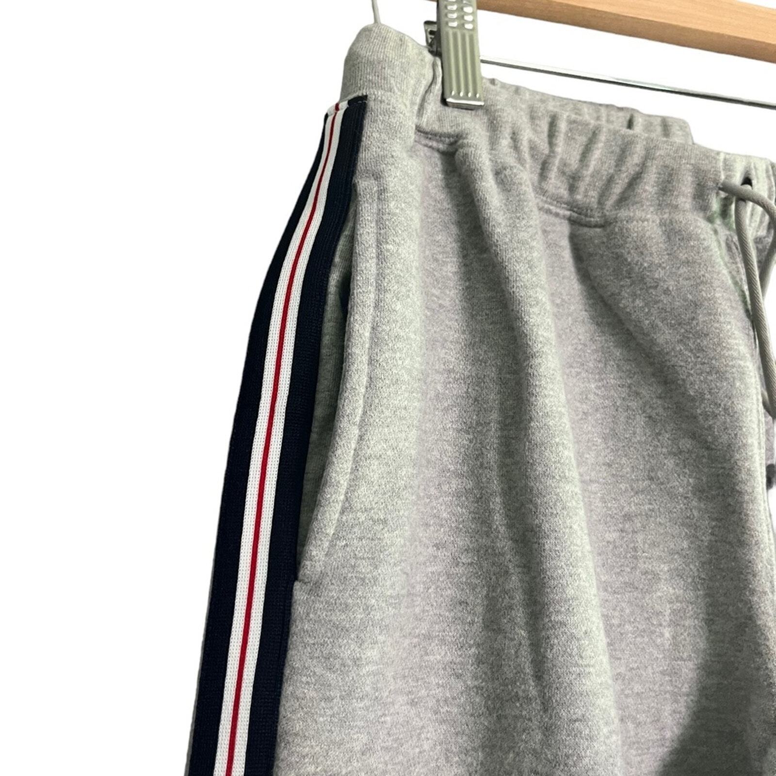 Land's End Boys Size 18 Gray Side Stripe Straight Leg Athletic Pants