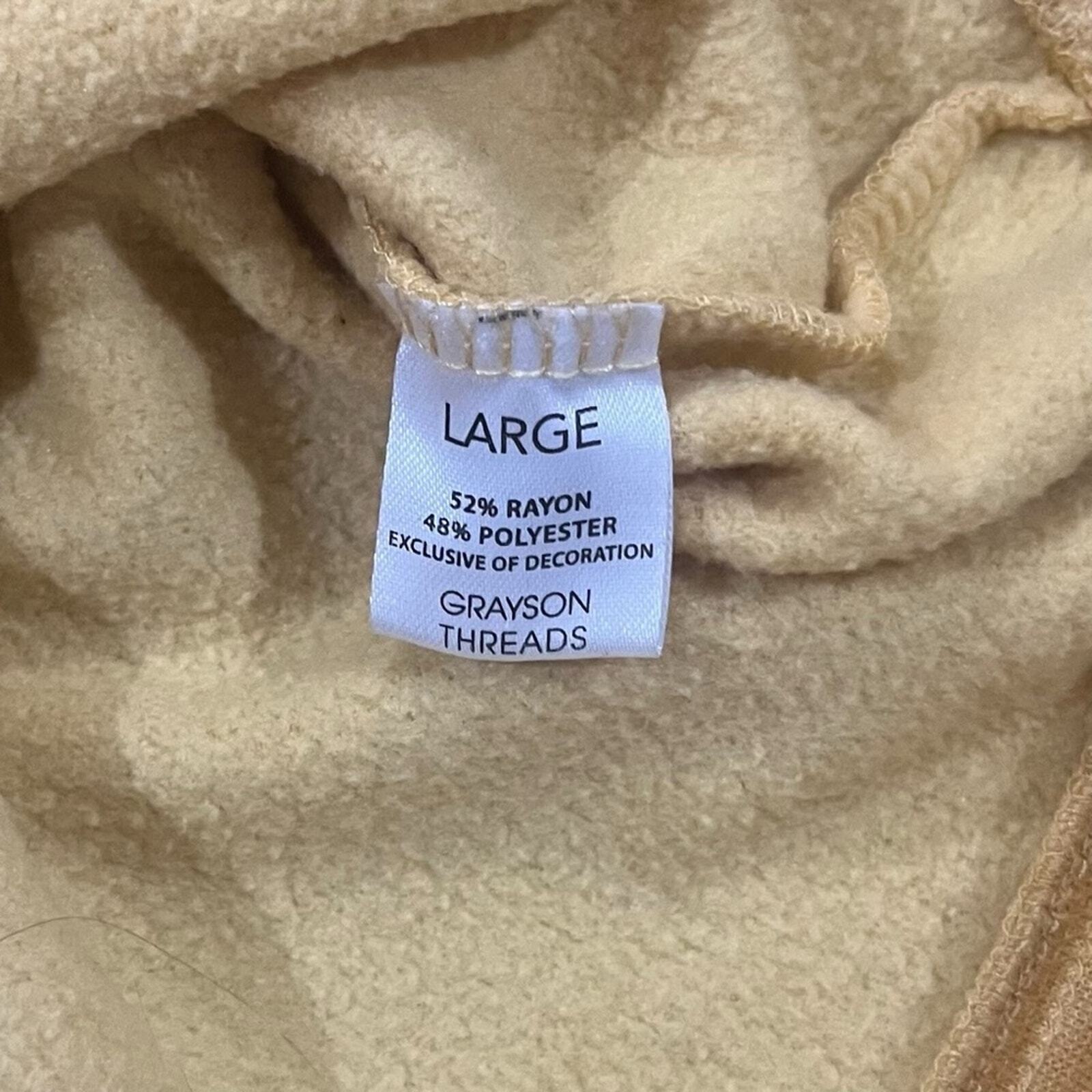 Grayson Threads Womens Size Large Mustard Long Sleeve Good Vibes Sweatshirt