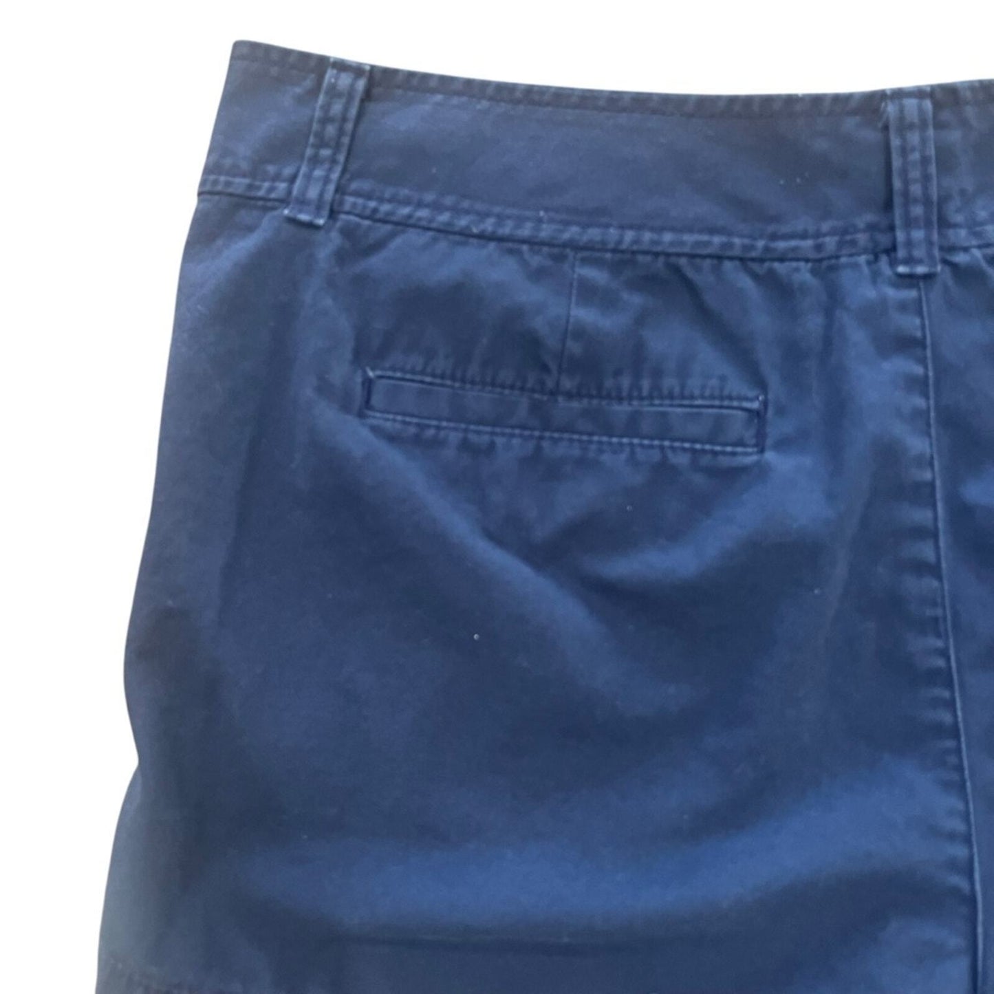 Lilly Pulitzer Womens Callahan Shorts Size 14 Navy Blue Flat Front Chino Simple