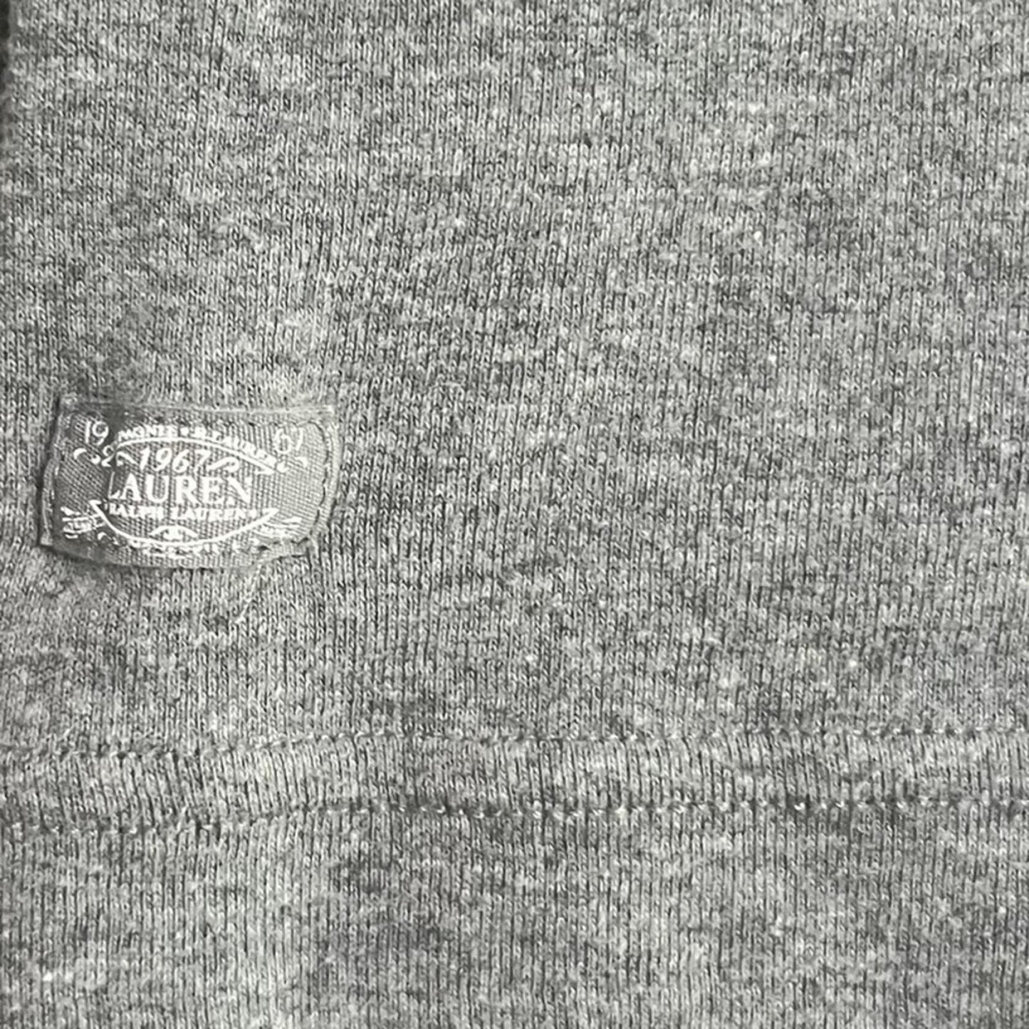 Lauren Ralph Lauren Henley Womens Medium Gray Long Sleeve 3/4 Button Down 