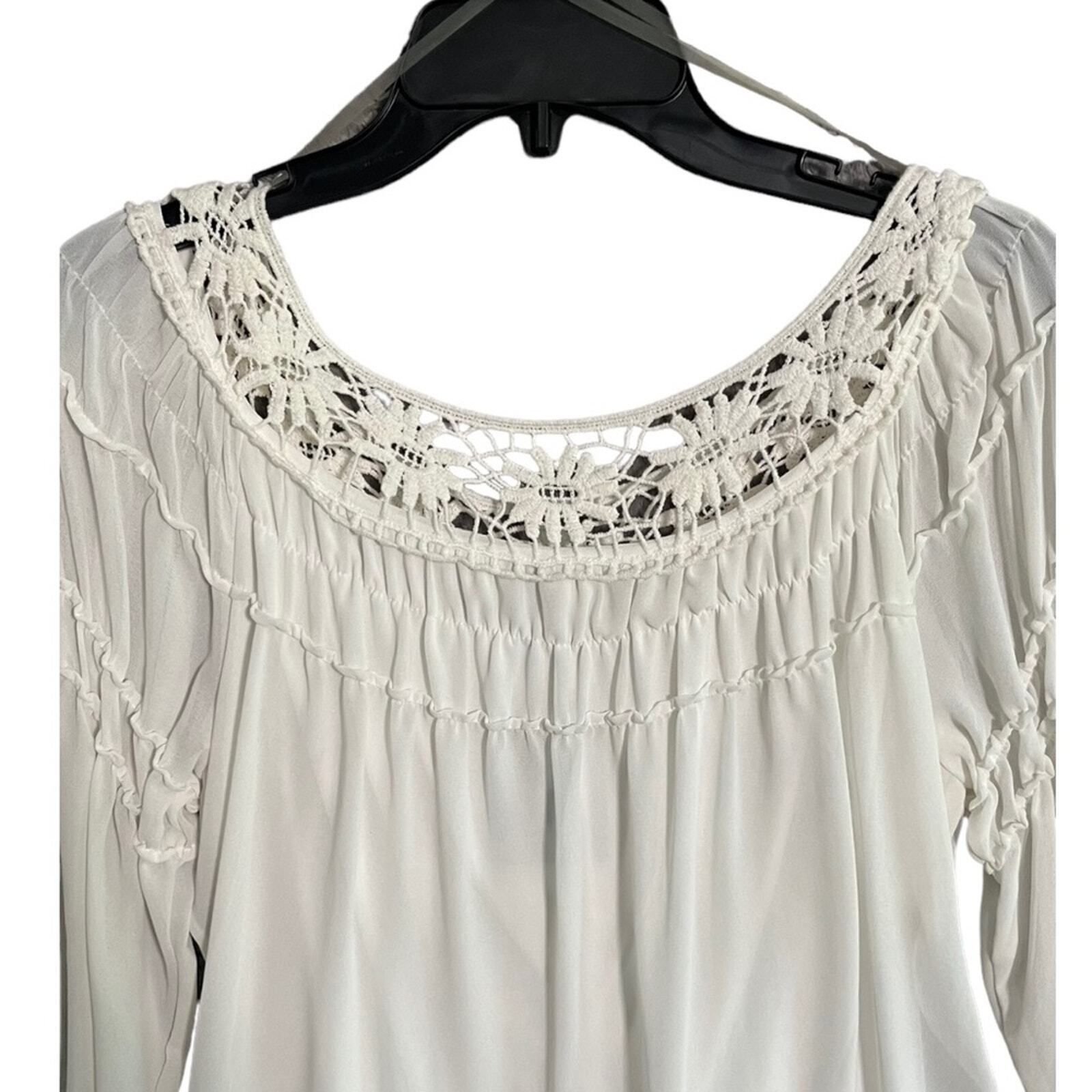HeartSoul Womens Medium White Mini 3/4 Length Sleeve Dress NWT