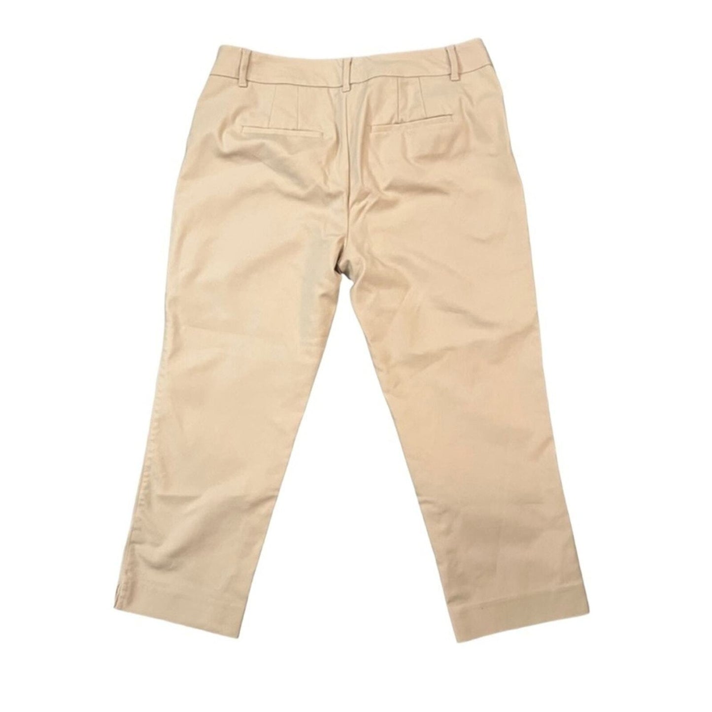 White House Black Market Womens Size 8 Straight Crop Perfect Form Tan Capri’s 