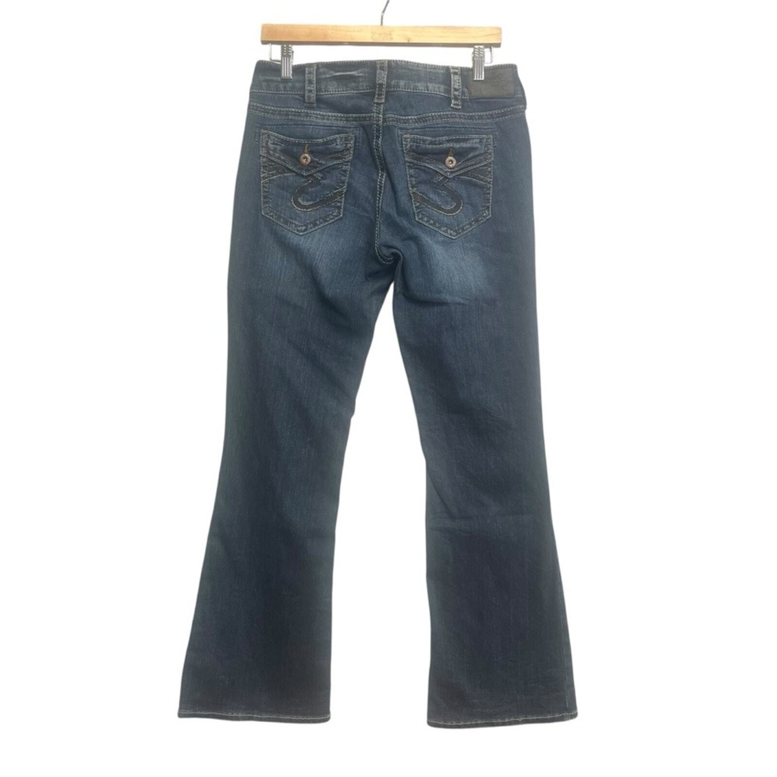 Silver Jeans Co Womens Suki Mid Boot Super Stretch Size 32x31 Medium Wash Jeans
