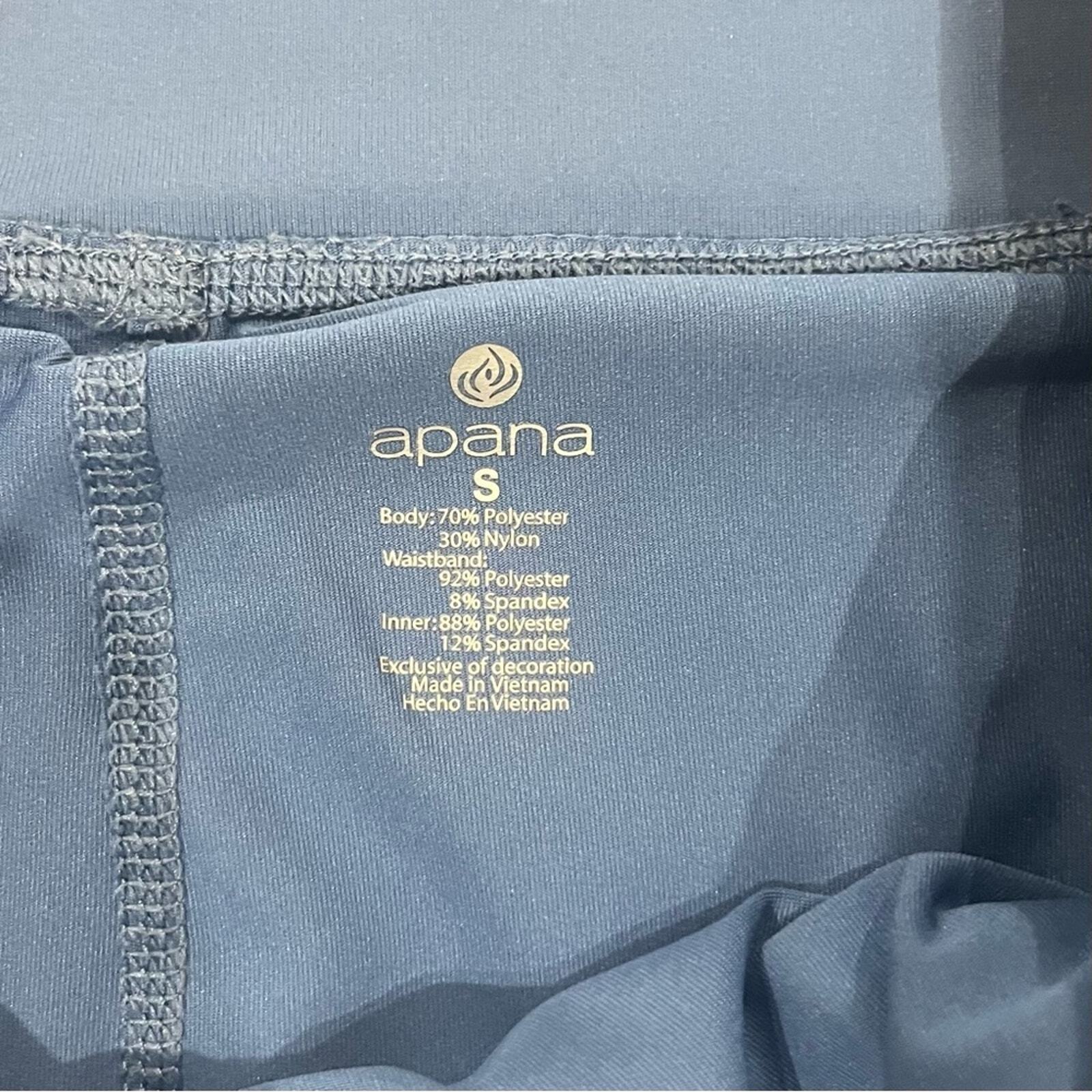 Apana Womens Size Small Blue Athletic Elastic Drawstring 2 Front Pocket Shorts
