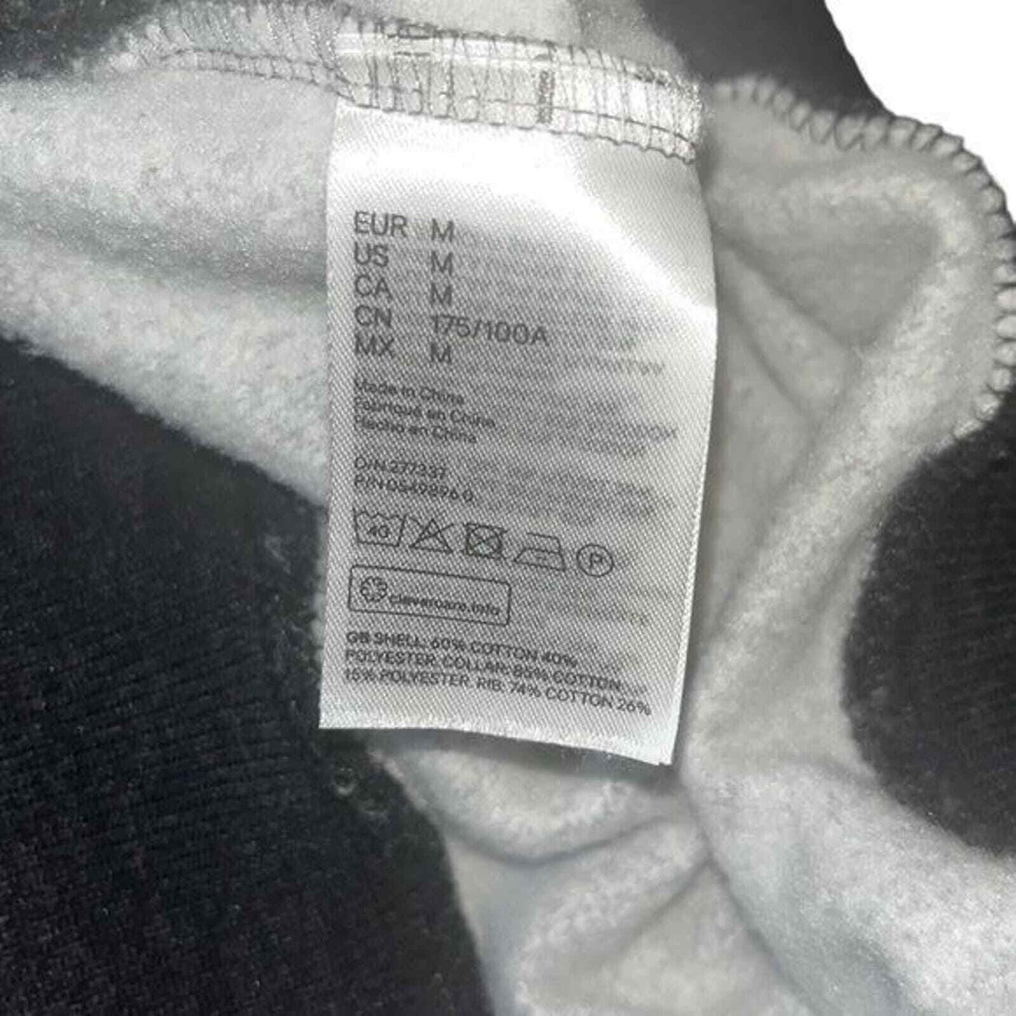 H&M Comfy Gray & Black Pullover with Collard Neck Size Medium