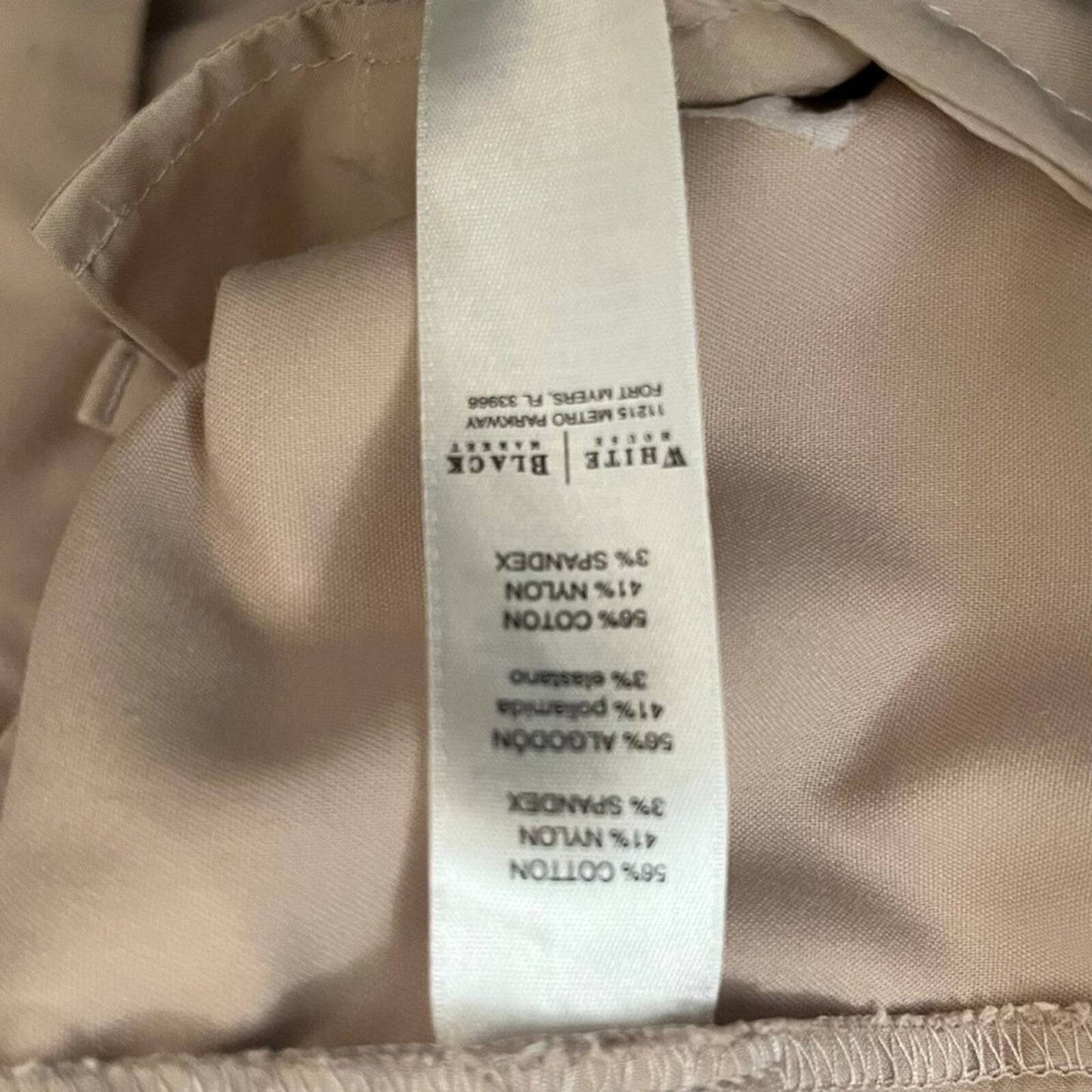 White House Black Market Womens Size 8 Straight Crop Perfect Form Tan Capri’s 