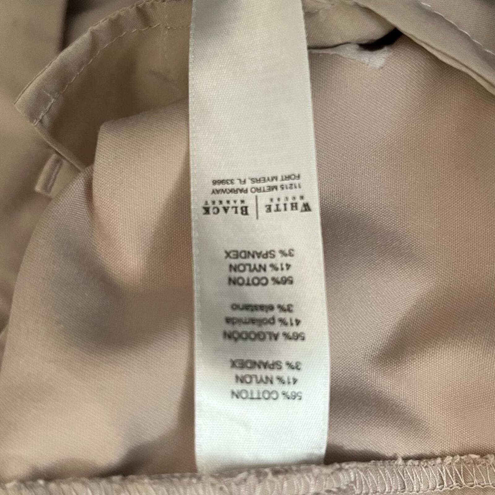 White House Black Market Womens Size 8 Straight Crop Perfect Form Tan Capri’s 
