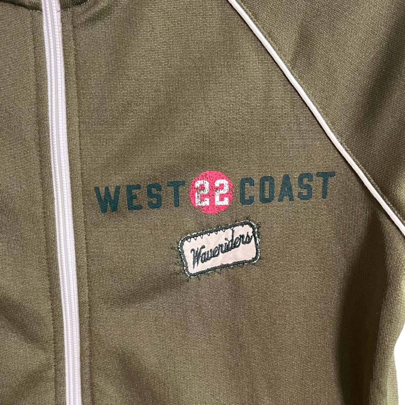 Hollister Surf Womens Medium Full Zip Green Jogger Jacket