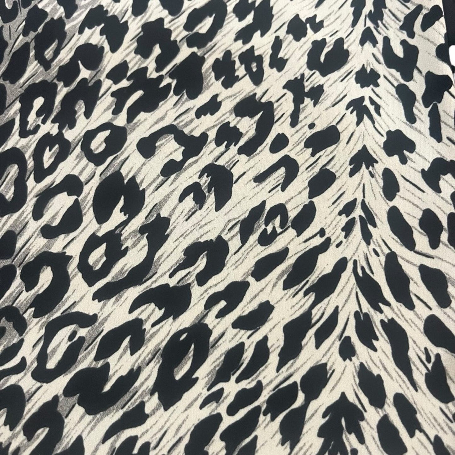Eva Varro Womens Cheetah Black & Gray 3/4 Sleeve Tunic Top Size Medium