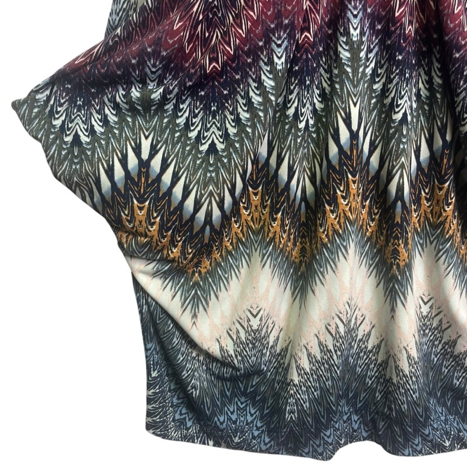 BCBGeneration Womens Small Multicolor Sleeveless Pocketed Zig Zag Mini Dress